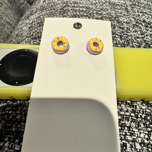 Playful Donut Earrings with Sprinkles